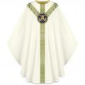  White Gothic Chasuble - Marian - Brugia Fabric 