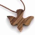  Dove of Peace Pendant in Olive Wood - 1-3/8" (2 pc) 