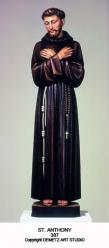 St. Francis of Assisi Statue in Fiberglass, 60\"H 