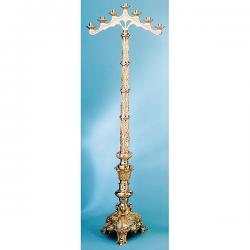  Floor Candelabra | 3 Lite | Bronze Or Brass | Fixed Arm | Footed Base 