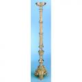  Floor Candlestick | 44" | Brass Or Bronze | Ornate Column With Footed Base 