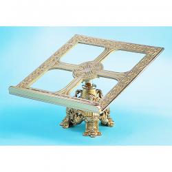  Missal Stand | 13\" x 13\" | Brass Or Bronze | Ornate Base 