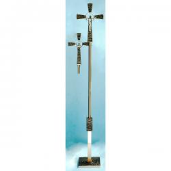  Processional Crucifix | 91\" | Bronze Or Brass | Flared Cross 