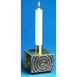  Altar Candlestick | 4\" | Brass Or Bronze | Contemporary Design 