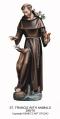  St. Francis of Assisi w/Animals Statue in Linden Wood, 48" & 60"H 