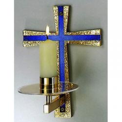  Consecration Candleholder | 8\" x 10\" | Brass Or Bronze | Color Accent 