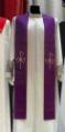  Chi Rho & Alpha Omega Overlay/Deacon Stole in Linea Style Fabric 