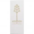  White Ambo/Lectern Cover - Tree of Life - Lucia Fabric 