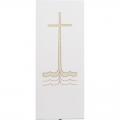  White Ambo/Lectern Cover - Cross/Water - Lucia Fabric 