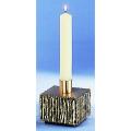  Altar Candlestick | 4" | Brass Or Bronze | Modern Base 