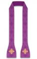  Purple Spaded Stole - Adornes Fabric 