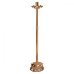  Processional Candlestick | 47\" | Bronze Or Brass | Round Base With Pattern 