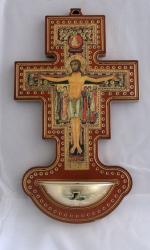  San Damiano Holy Water Font, 8\" 