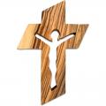  Risen Christ Olive Wood Crucifix - 9 7/8" Ht 
