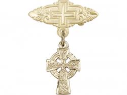  Celtic Cross Baby Badge 
