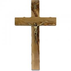 Wood & Metal Crucifix for Home - 9 5/8\" Ht 