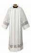  Adult/Clergy Alb in Kodel/Cotton w/Alpha/Omega Lace & Square Neck/Yoke 