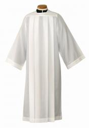  Adult/Clergy Alb in Silky Smooth Poplin & Square Neck/Yoke 