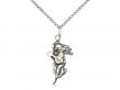  Guardian Angel Neck Medal/Pendant w/Crystal Stone Only for April 