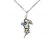  Guardian Angel Neck Medal/Pendant w/Sapphire Stone Only for September 