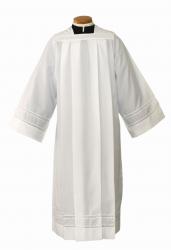  Adult/Clergy Pleated Alb In Kodel & Square Neck/Yoke 