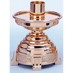  Altar Candlestick | 5\" | Brass Or Bronze | Round Base 