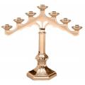  Altar Candelabra | 3 Lite | Bronze Or Brass | Fixed Arm | Hexagonal Base 
