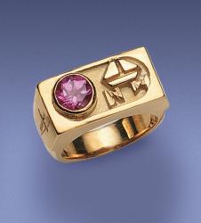  Bishop\'s Ring | Synthetic Amethyst Gold Plated Sterling 