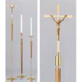  Processional Crucifix With Base | Gold Corpus 