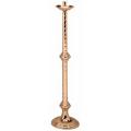  Floor Candlestick | 44" | Brass Or Bronze | Round Spiral Column & Base 