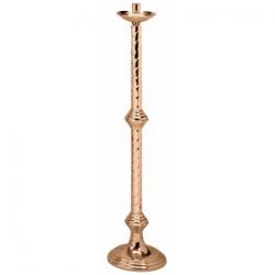  Floor Candlestick | 44\" | Brass Or Bronze | Round Spiral Column & Base 