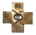  Marriage/Wedding/Unity 50th Anniversary Wall Cross in Bronze 