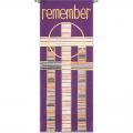  Purple Tapestry - "Remember"/Lent Motif - Omega Fabric 