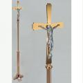  Processional Combination Finish Bronze Floor Crucifix: 4414 Style - 84" Ht 