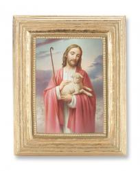  GOOD SHEPHERD GOLD STAMPED PRINT IN GOLD FRAME 