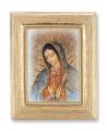  O.L. OF GUADALUPE GOLD STAMPED PRINT IN GOLD FRAME 