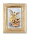  ST. MICHAEL GOLD STAMPED PRINT IN GOLD FRAME 