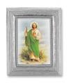  ST. JUDE GOLD STAMPED PRINT IN SILVER FRAME 