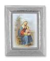  ST. ANNE GOLD STAMPED PRINT IN SILVER FRAME 