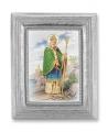  ST. PATRICK GOLD STAMPED PRINT IN SILVER FRAME 