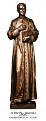  Venerable Michael McGivney Statue in Linden Wood, 72\"H 