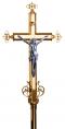  Processional Crucifix | 91” | Bronze Or Brass | Embellished Cross 