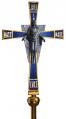  Processional Crucifix | 90” | Bronze Or Brass | Risen Lord | Embellished Cross 