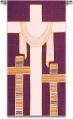  Purple Tapestry - Crucifixion/Lent Motif - Omega Fabric 