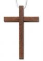  Wood Cross Pendant With Cord - 4-5/8" (4 pc) 
