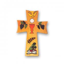  First Holy Communion Wood Cross from El Salvador (5\") 