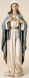 Immaculate/Sacred Heart of Mary Statue in a Resin/Stone Mix, 37\"H 