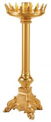  Altar Candlestick | 12\" | Brass Or Bronze | Fleur De Lis 