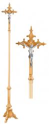  Processional Crucifix | 90\" | Bronze Or Brass | Detailed Ornamentation 