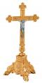  Altar Crucifix | 16" | Brass Or Bronze | Footed Base | Ornate Cross 